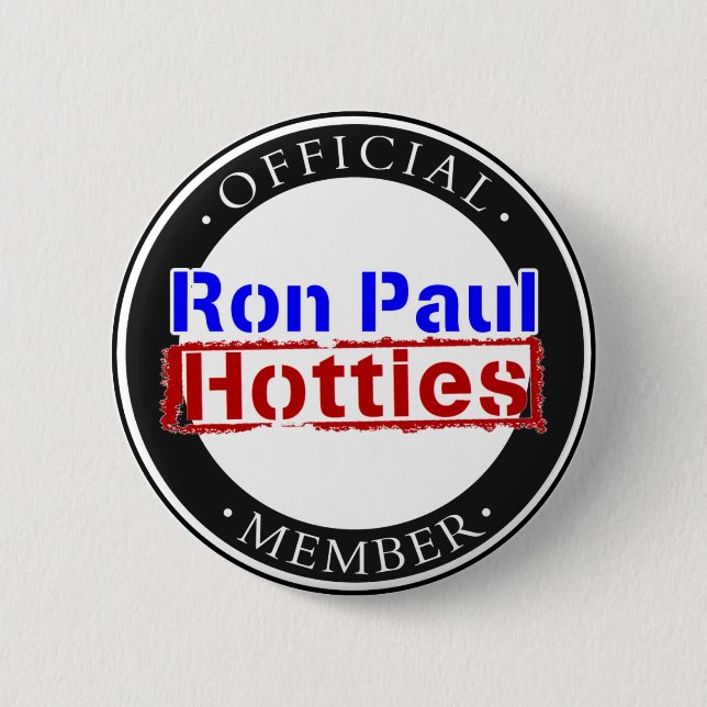 Bóton Redondo 5.08cm Engrenagem de Ron Paul Hotties (Frente)