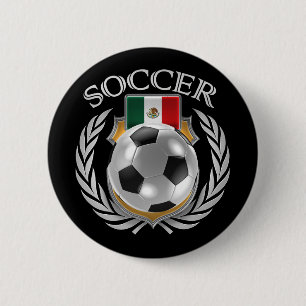 Bóton Redondo 5.08cm Engrenagem do fã do futebol 2016 de México