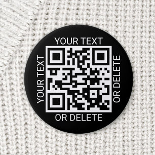 Bóton Redondo 5.08cm Envie Seu Código QR Site Moderno ou Aplicativo de