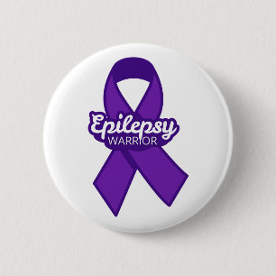 Bóton Redondo 5.08cm Epilepsia Guerreira Púrpura Fita Epilepsia Sensibi