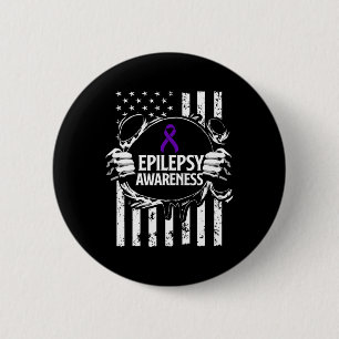 Bóton Redondo 5.08cm Epilepsia Sensibilização Sobrevivente Guerreiro Ep