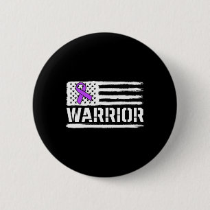 Bóton Redondo 5.08cm Epilepsy Warrior Gift Purple American Flag Awarene