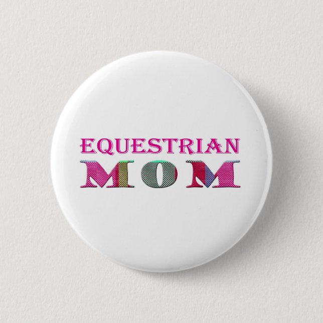 Bóton Redondo 5.08cm EquestrianMom (Frente)