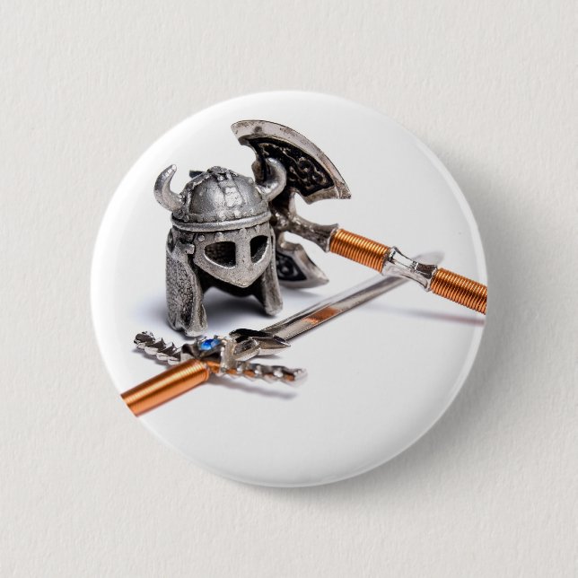 Bóton Redondo 5.08cm Equipamento de Viking (Frente)