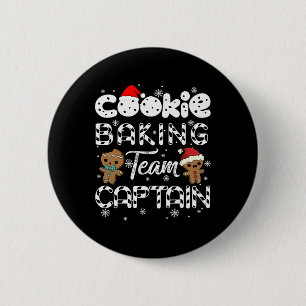 Bóton Redondo 5.08cm Equipe Baking Cookie Capitão Gingerpão Natal