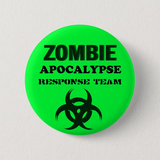 Bóton Redondo 5.08cm Equipe da resposta de Apocolypse do zombi (Frente)