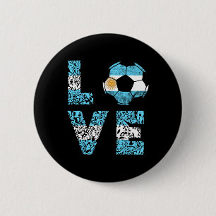 Bóton Redondo 5.08cm Equipe de Futebol Argentina Argentina Amor Ll Arge
