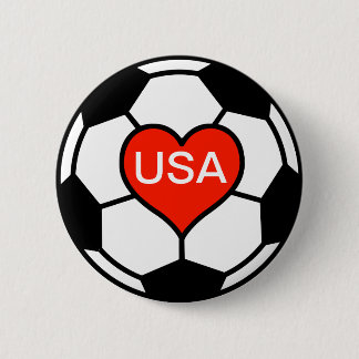 Bóton Redondo 5.08cm Equipe de futebol das mulheres dos E.U. do amor