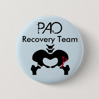 Bóton Redondo 5.08cm Equipe de recuperação PAO - botão pequeno
