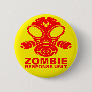 Bóton Redondo 5.08cm Equipe de Resposta Zombie de Máscara de Gás nº