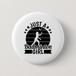 Bóton Redondo 5.08cm Equipe Do Jogador De Badminton - Encoste Apenas Um