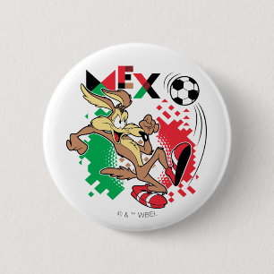 Bóton Redondo 5.08cm Equipe do WILE E. COYOTE™ México Gráfico de Futebo
