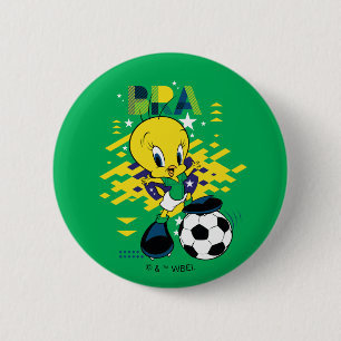 Bóton Redondo 5.08cm Equipe Gráfica do Futebol do Brasil da TWEETY™