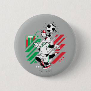 Bóton Redondo 5.08cm Equipe Itália de Futebol Gráfico SYLVESTER™