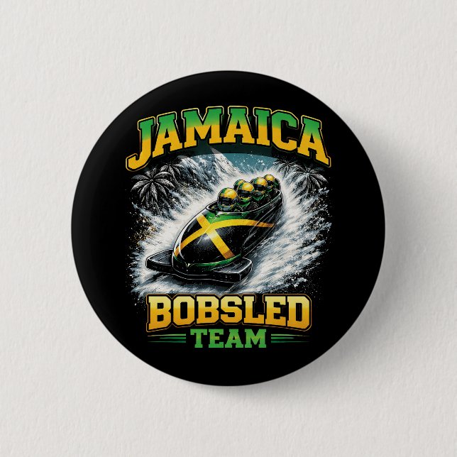 Bóton Redondo 5.08cm Equipe Jamaicana de Bobslê (Frente)
