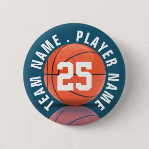 Bóton Redondo 5.08cm Equipe Personalizada de Basquete
