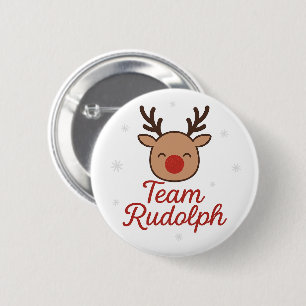 Bóton Redondo 5.08cm Equipe Rudoplfo Divertido Natal Fofo