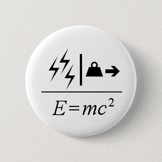 Bóton Redondo 5.08cm Equivalência de energia em massa (Frente)