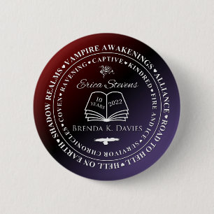 Bóton Redondo 5.08cm Erica Stevens Brenda K Davies 10 Anos Aniversário