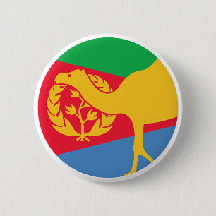 Bóton Redondo 5.08cm Eritreia Dromedário Bandeira Animal Nacional Eritr