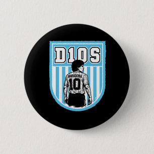 Bóton Redondo 5.08cm Escudo D10s Diego Maradona Dge Retro Futebol Socce