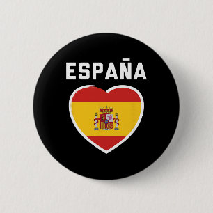 Bóton Redondo 5.08cm Espanha E Espana - Futebol E Jersey De Bandeira De