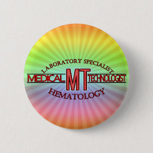 BÓTON REDONDO 5.08CM ESPECIALISTA LAB MT HEMATOLOGIA TECNOLOGIA MÉDICA