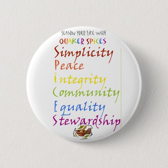 Bóton Redondo 5.08cm Especiarias do quacre (Frente)