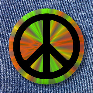 Bóton Redondo 5.08cm Espectáculo de Luz com Símbolo de Paz