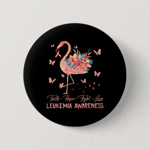 Bóton Redondo 5.08cm Esperança Amor Flamingo Rosa Conscientização sobre