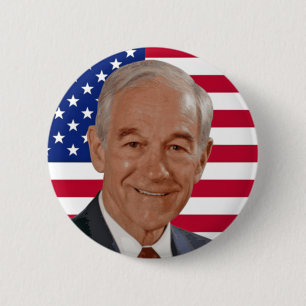 Bóton Redondo 5.08cm Esperança de Ron Paul para América