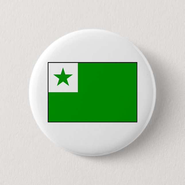 Bóton Redondo 5.08cm Esperanto - bandeira de Esperantist (Frente)