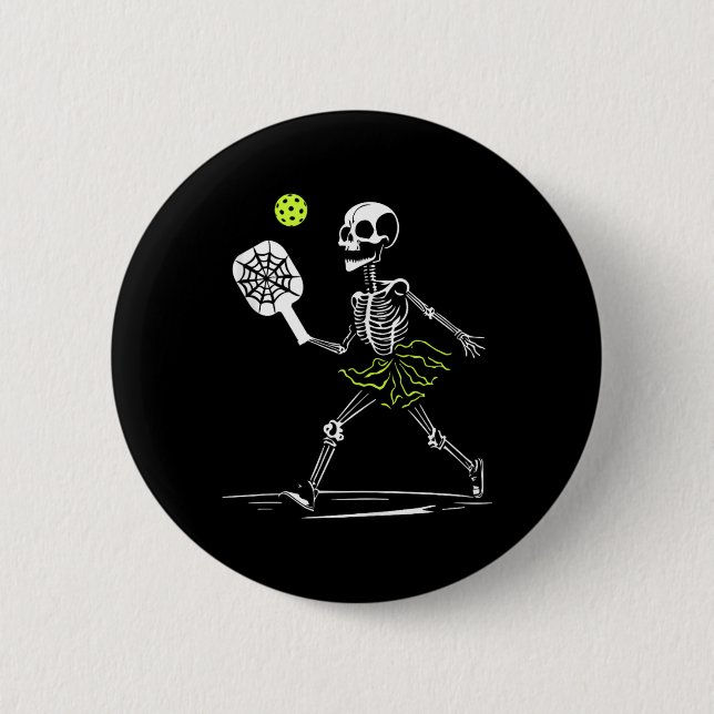 Bóton Redondo 5.08cm Espetáculo De Halloween De Pickleball Spookleball  (Frente)