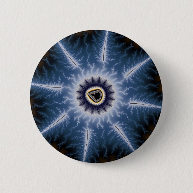 Bóton Redondo 5.08cm Espinhos escuros (Frente)