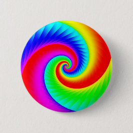 Bóton Redondo 5.08cm Espiral Clássico do Arco-Íris