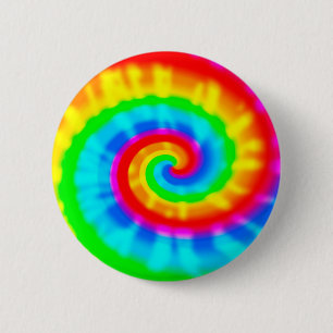 Bóton Redondo 5.08cm Espiral da tintura do laço