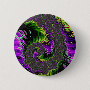 Bóton Redondo 5.08cm Espiral Roxo e Verde