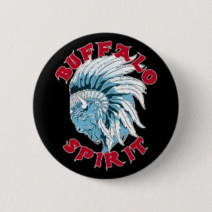 Bóton Redondo 5.08cm Espírito De Búfalo Animal