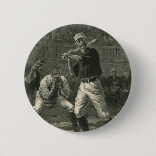 Bóton Redondo 5.08cm Esportes Antigos, Jogadores de Beisebol por Thulst