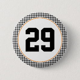 Bóton Redondo 5.08cm esportes em pranchas brancas pretas