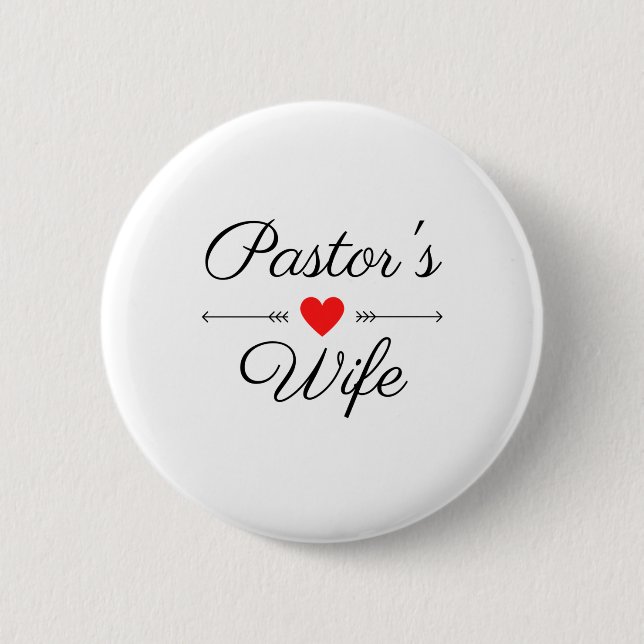 Bóton Redondo 5.08cm Esposa do Pastor Bl (Frente)
