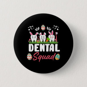 Bóton Redondo 5.08cm Esquadrão Odontológico Dente Divertido Dia de Pásc