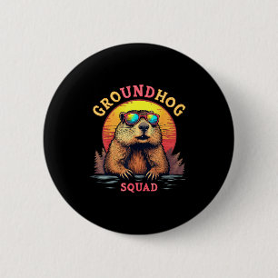 Bóton Redondo 5.08cm Esquadrão Vintage do Dia da Marmota Tendência Punx