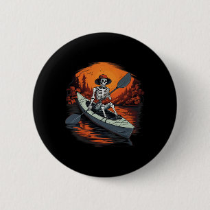 Bóton Redondo 5.08cm Esqueleto de Canoa Engraçado Remo Remo no Hallowee