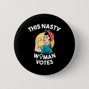 Bóton Redondo 5.08cm Essa Mulher Detestável Vota Feminista Em Biden E H