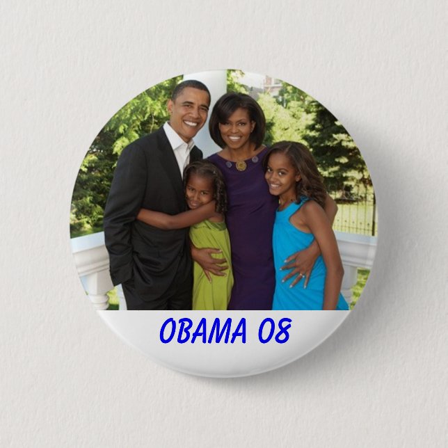 Bóton Redondo 5.08cm essence-magazine-the-obama-family-2, OBAMA 08 (Frente)