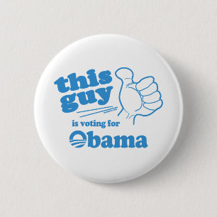 Bóton Redondo 5.08cm Esta Cara / Garota está votando em Obama
