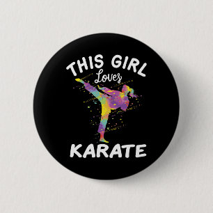 Bóton Redondo 5.08cm Esta Menina Adora Karate