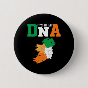 Bóton Redondo 5.08cm Está No Meu Dna Irlanda Bandeira Irlandesa Present