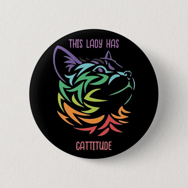 Bóton Redondo 5.08cm Esta Senhora tem gratidão (Frente)